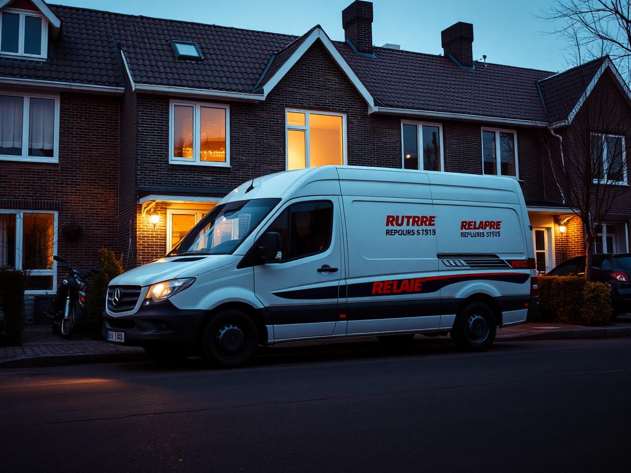 Billy Phone Repair bus voor de deur